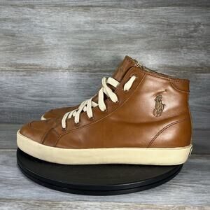 Polo Ralph Lauren Men’s Brown High Tops Sneakers Size 9.5
